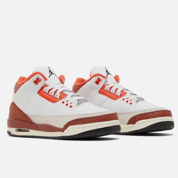 Nike Air Jordan 3 Retro SE Dunk on Mars (GS) DV7028-108 White/Orange SZ 7Y - Picture 12 of 12